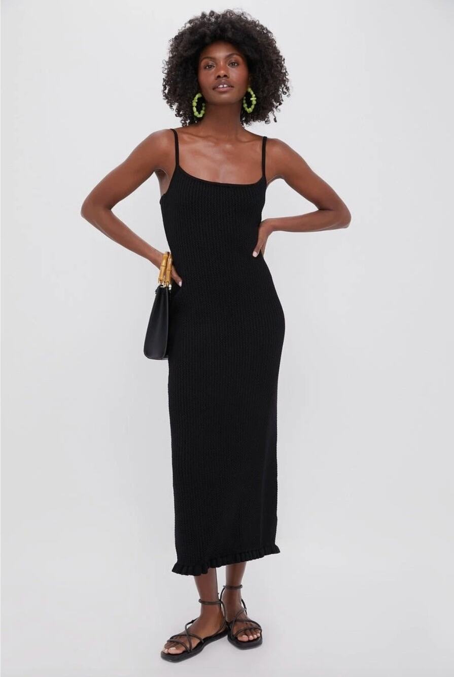 POMANDER PLACE Black Cable Knit Antonia Dress NWT Size Women's Small